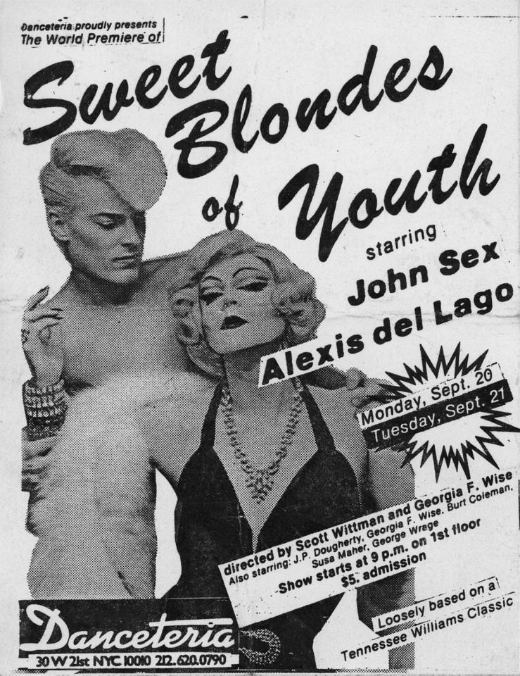Danceteria flyer: Blondes, September 20, 1982