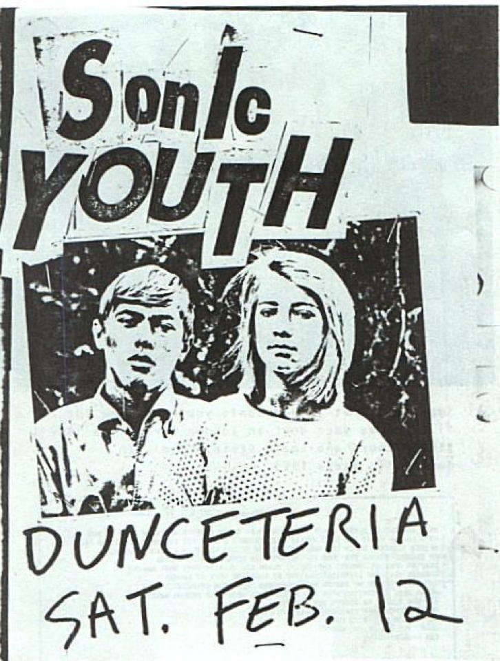 Danceteria flyer: Sonic Youth, February 12, 1983