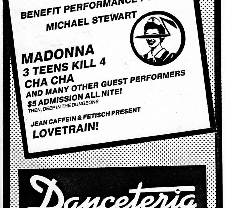 Danceteria flyer: Michael Stewart Benefit Party, October 3, 1983